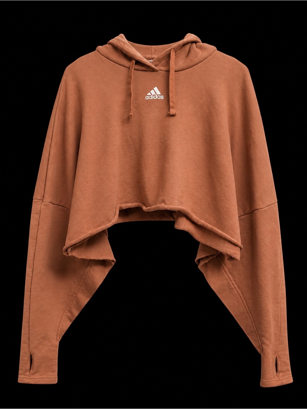 adidas Hooded Cropped Sweatshirt in Terracotta